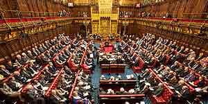 Udkig over m?de i det britiske parlament