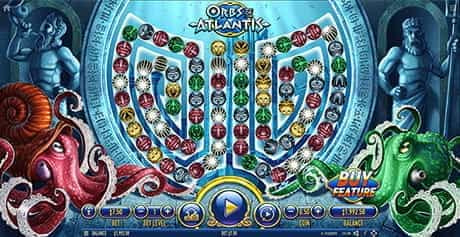 The logo of Habanero game, Orbs of Atlantis.