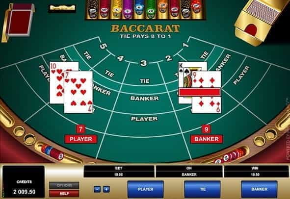 Preview image of the game Baccarat from Microgaming.