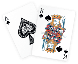 An Ace of spades and a King of Spades.