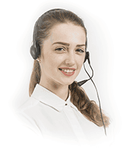A smiling casino customer support representative.