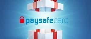 The paysafecard logo coming out of a box.