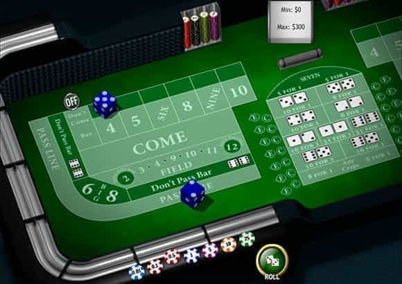 Playtech Craps online casino game.