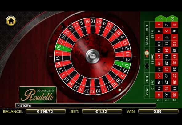 A demo version of Double Zero Roulette.