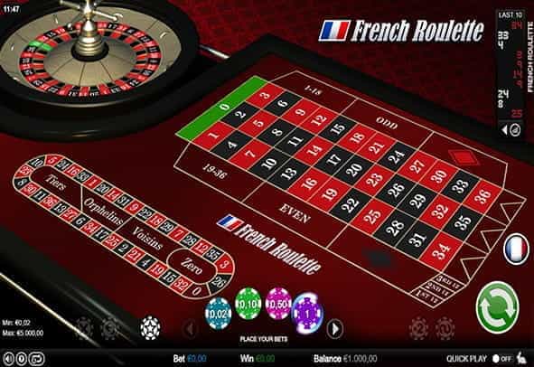 Play a free demo version of French Roulette.