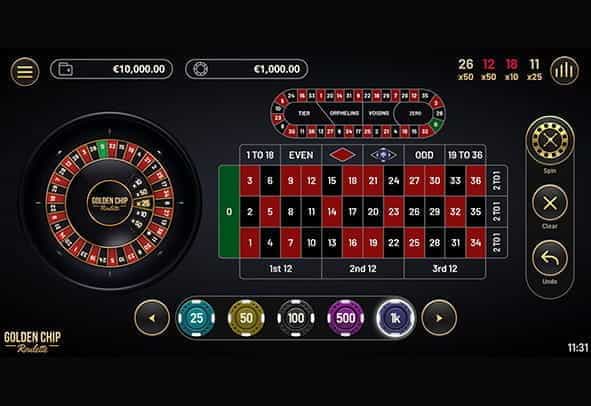 A demo version of Golden Chip Roulette.
