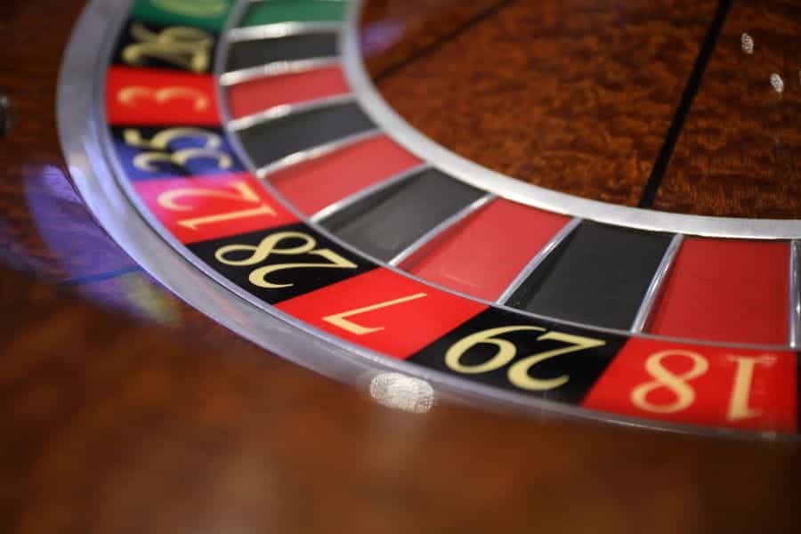 A casino roulette wheel.