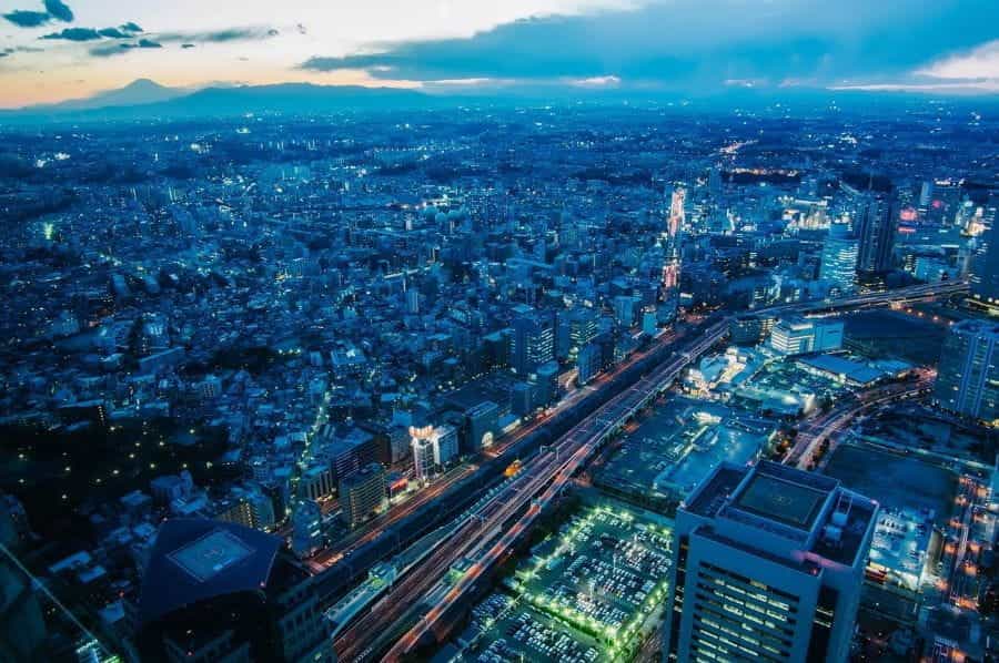 The city of Yokohama in Japan.