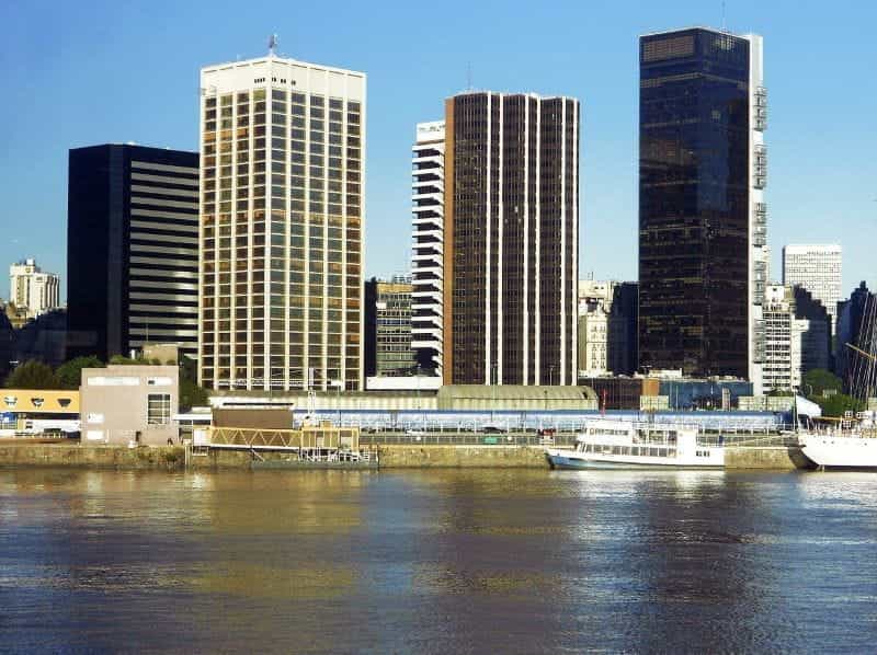 The city skyline of Buenos Aires, Argentina.