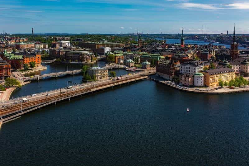 Stockholm city landscape.