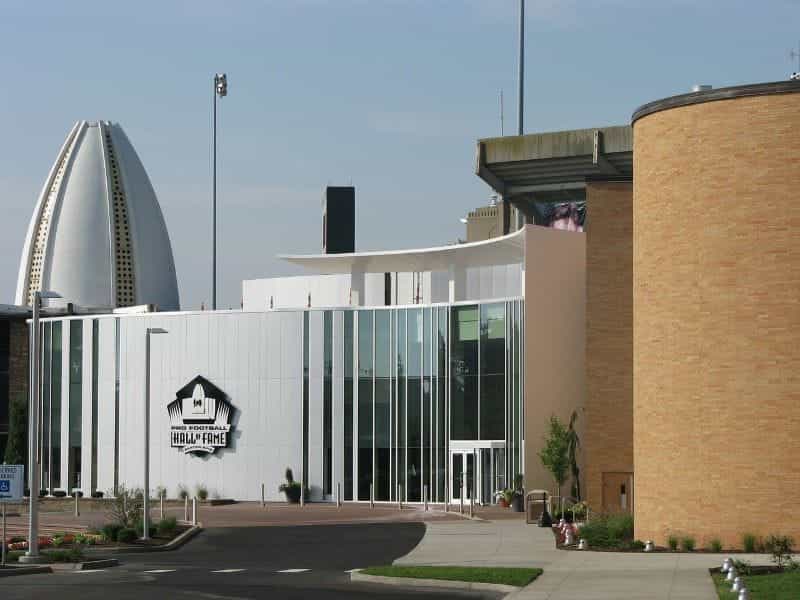 The pro football Hall of Fame complex in Canton, Ohio.