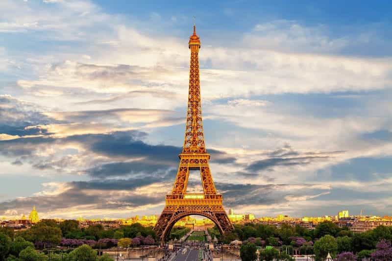 The Eiffel Tower in Paris.