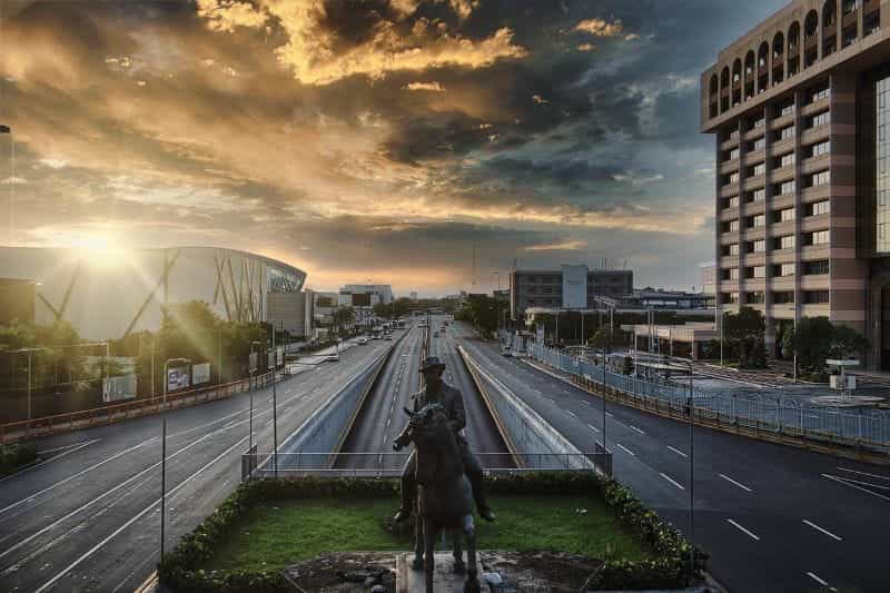 Road in Santo Domingo, Dominican Republic.