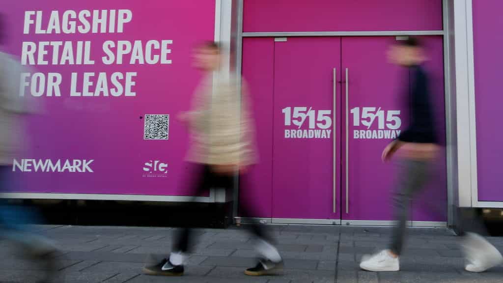 The frontage of 1515 Broadway on Times Square.