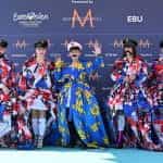 Let 3, representatives for Croatia, attend the 2023 Eurovision Song Contest Opening Ceremony.