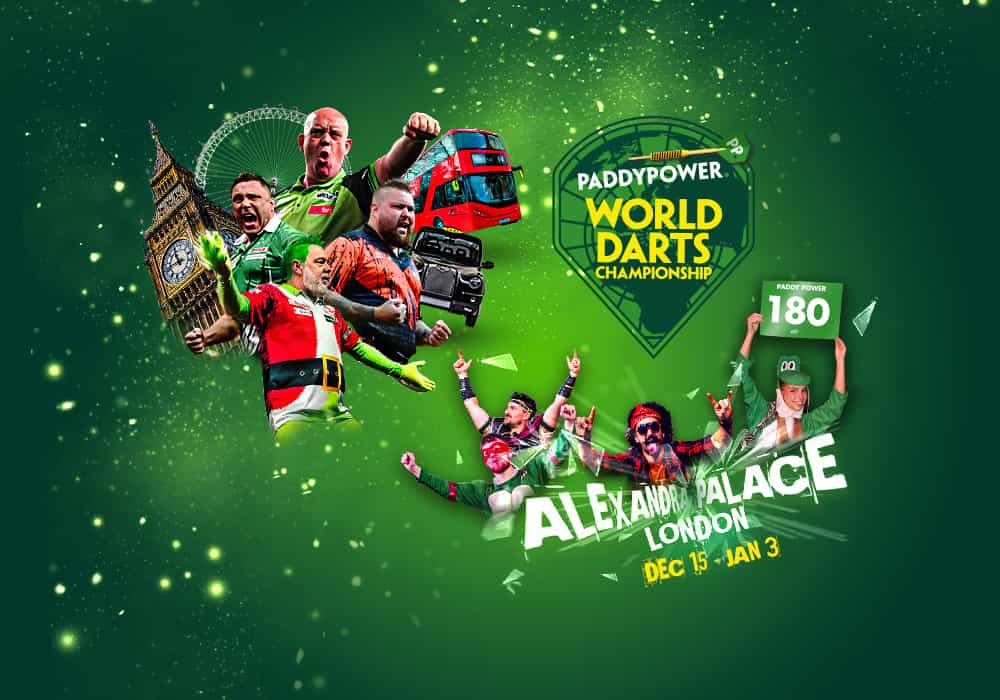 The Paddy Power promotional poster for the 2024 World Darts Championship.