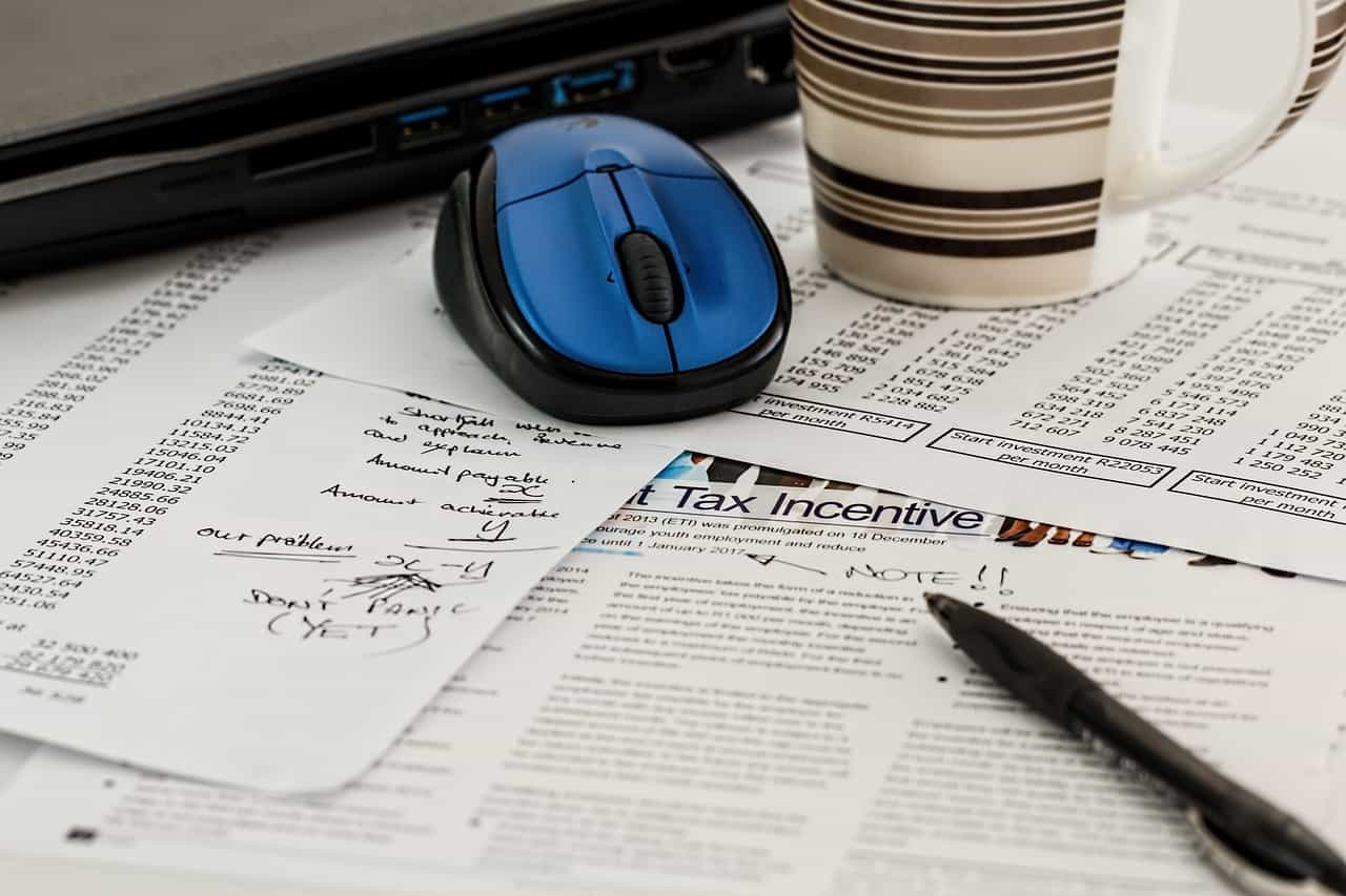 Accounting documents and papers.